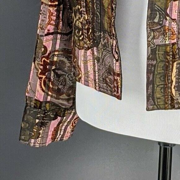 Acorn Blazer Women's XS Brown Open Front and Pink Fall Thanksgiving Natural - Picture 5 of 10